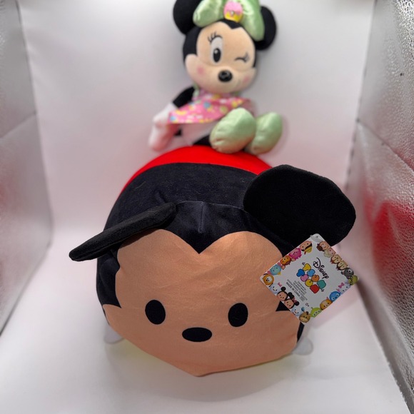 Disney Other - Disney Mickey Mouse 12" Tsum Tsum  6" Minnie Mouse Plush Set Kawaii‎ Disneycore